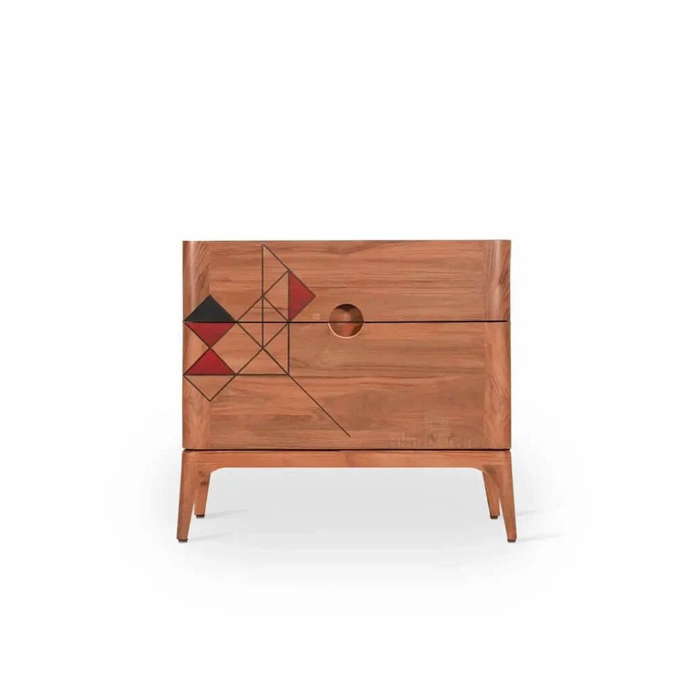 Night tables - Foliga Teakwood Bedside Unit - ALANKARAM
