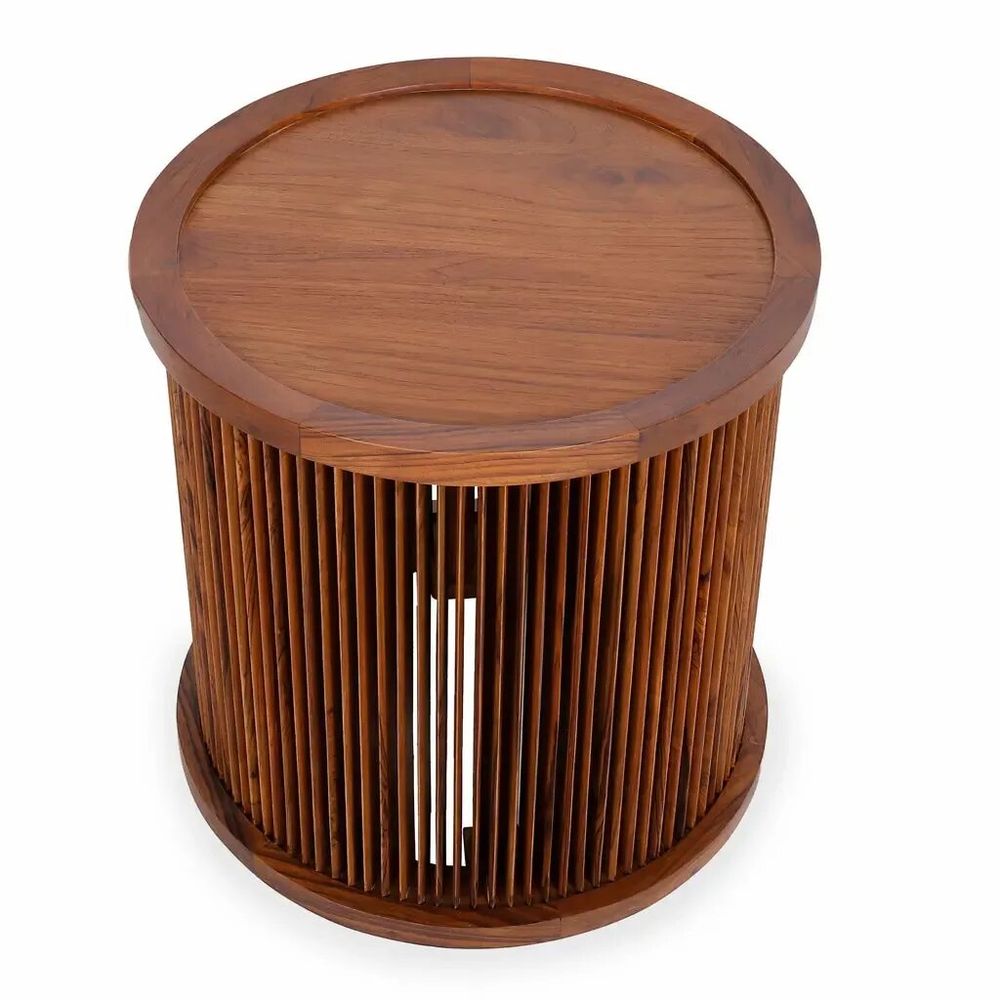 Autres tables - Ijus – Table d'appoint en teck - ALANKARAM