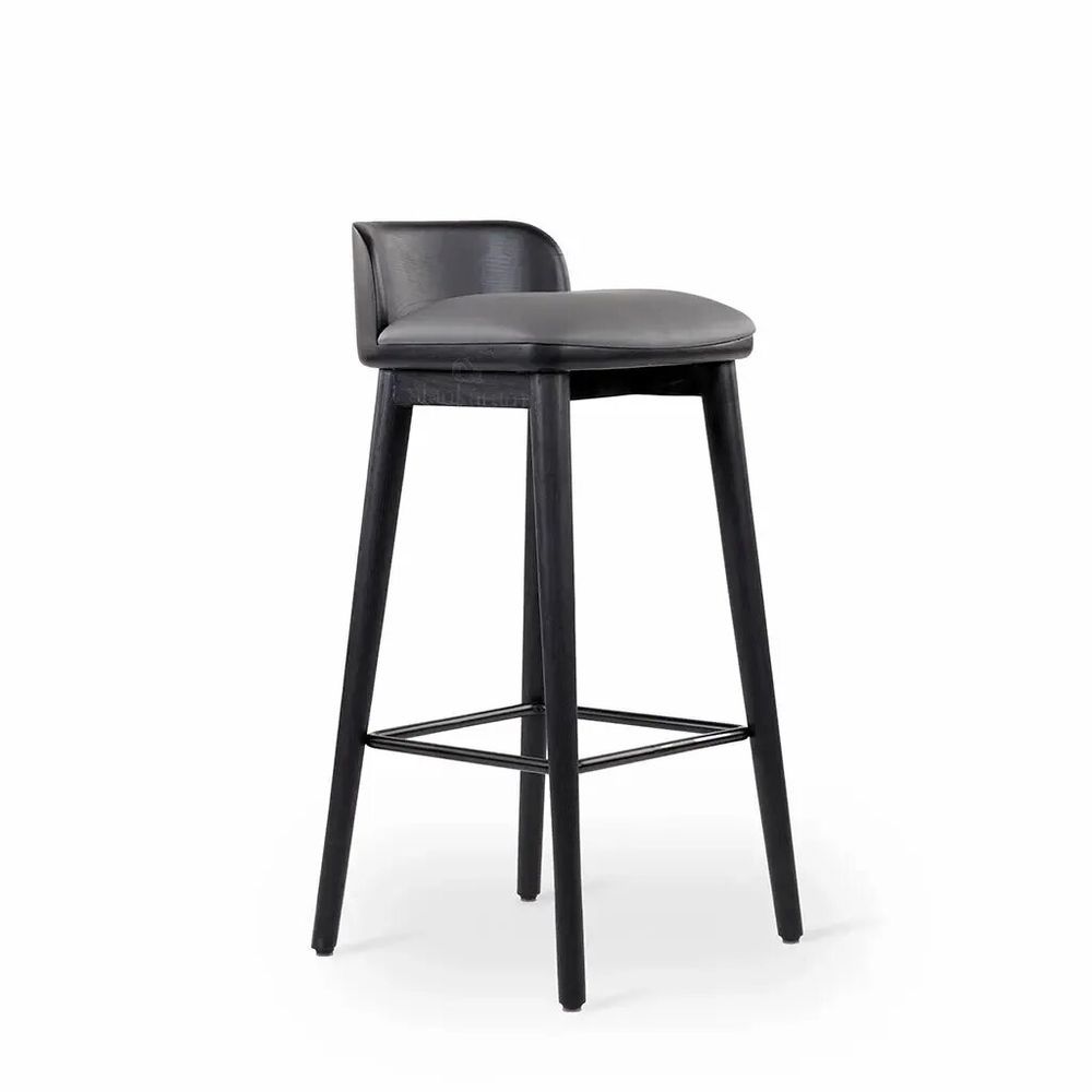 Chaises - Chaise haute / de bar Koyu en similicuir - ALANKARAM