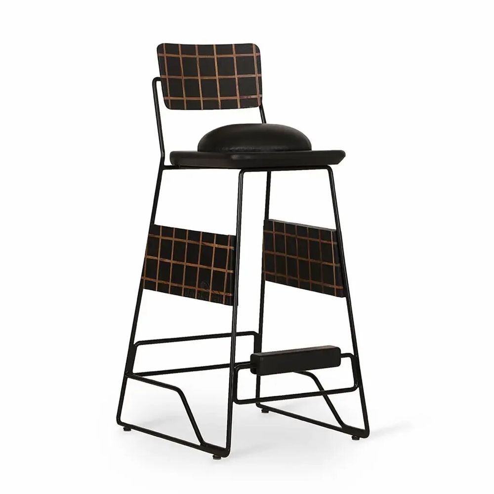 Chairs - Nalaza - High / Bar chair Black Color - ALANKARAM