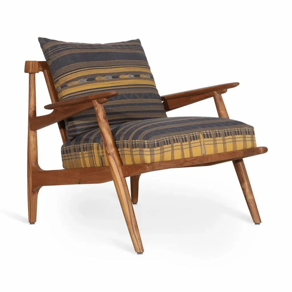 Chairs - Obalo - Teakwood Lounge Chair - ALANKARAM