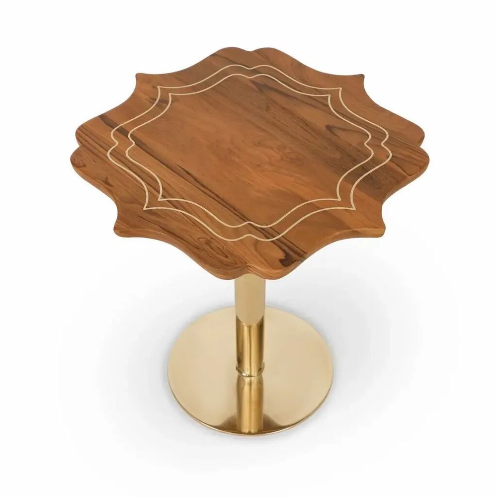 Other tables - Onda - Side Table with Brass inlay - ALANKARAM