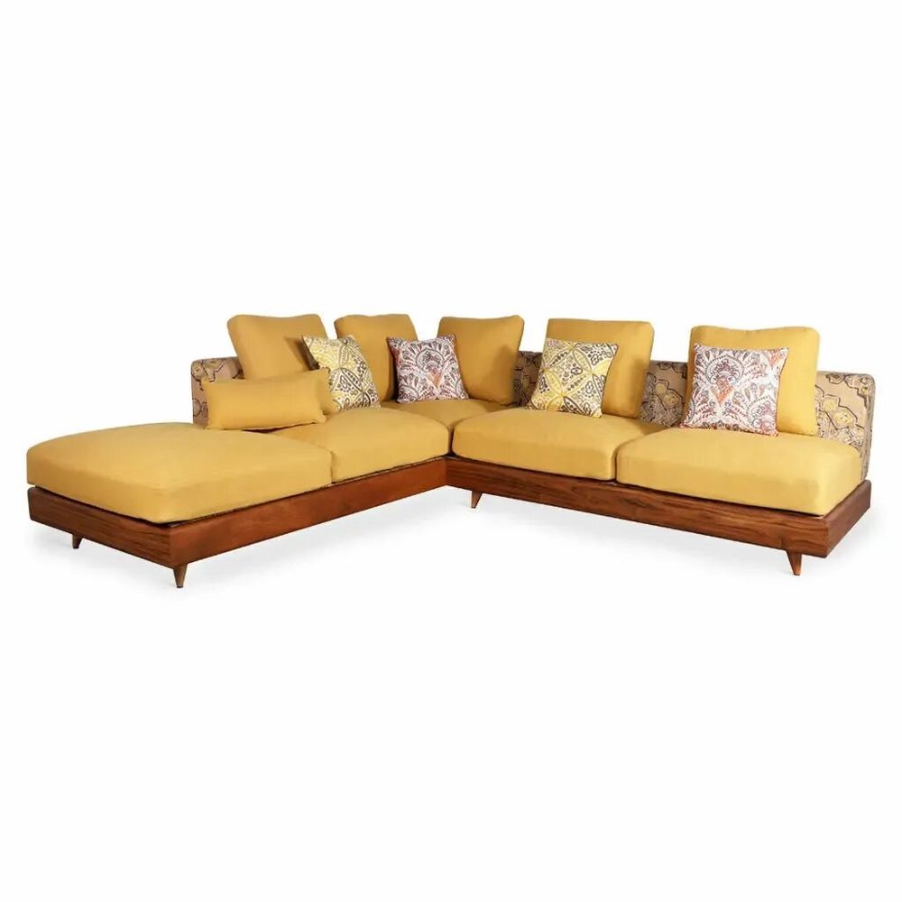 Sofas - Parlak - Five Seater Teakwood Sofa - ALANKARAM