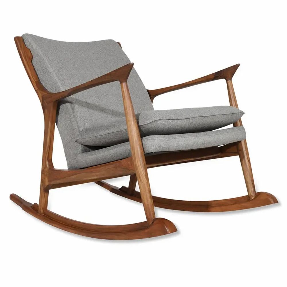 Chaises - Ruru - Fauteuil lounge en tissu gris foncé - ALANKARAM
