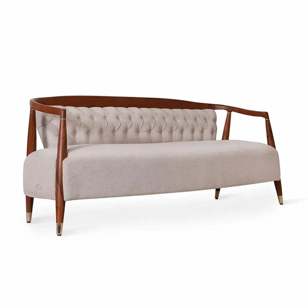 Sofas - Uru - Three Seater sofa With Brass Capping - ALANKARAM