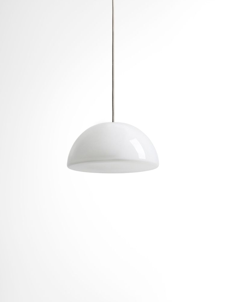 Ceiling lights - BULB - Minimalist Hemisphere Ceiling Lamp in Glass with Colored Cable - MOR