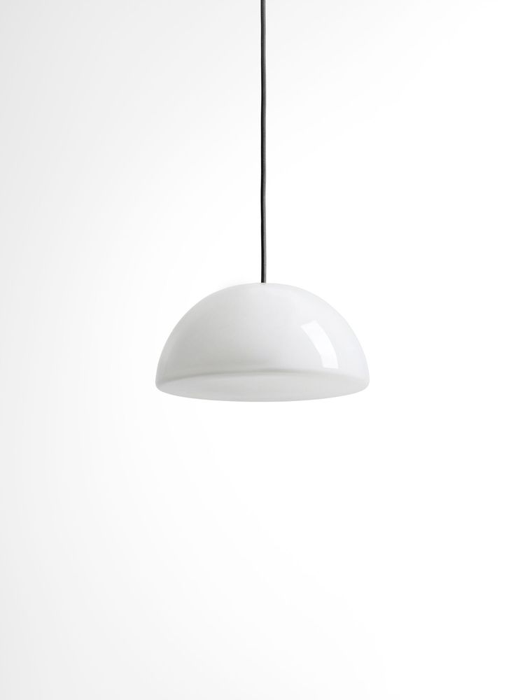 Ceiling lights - BULB - Minimalist Hemisphere Ceiling Lamp in Glass with Colored Cable - MOR