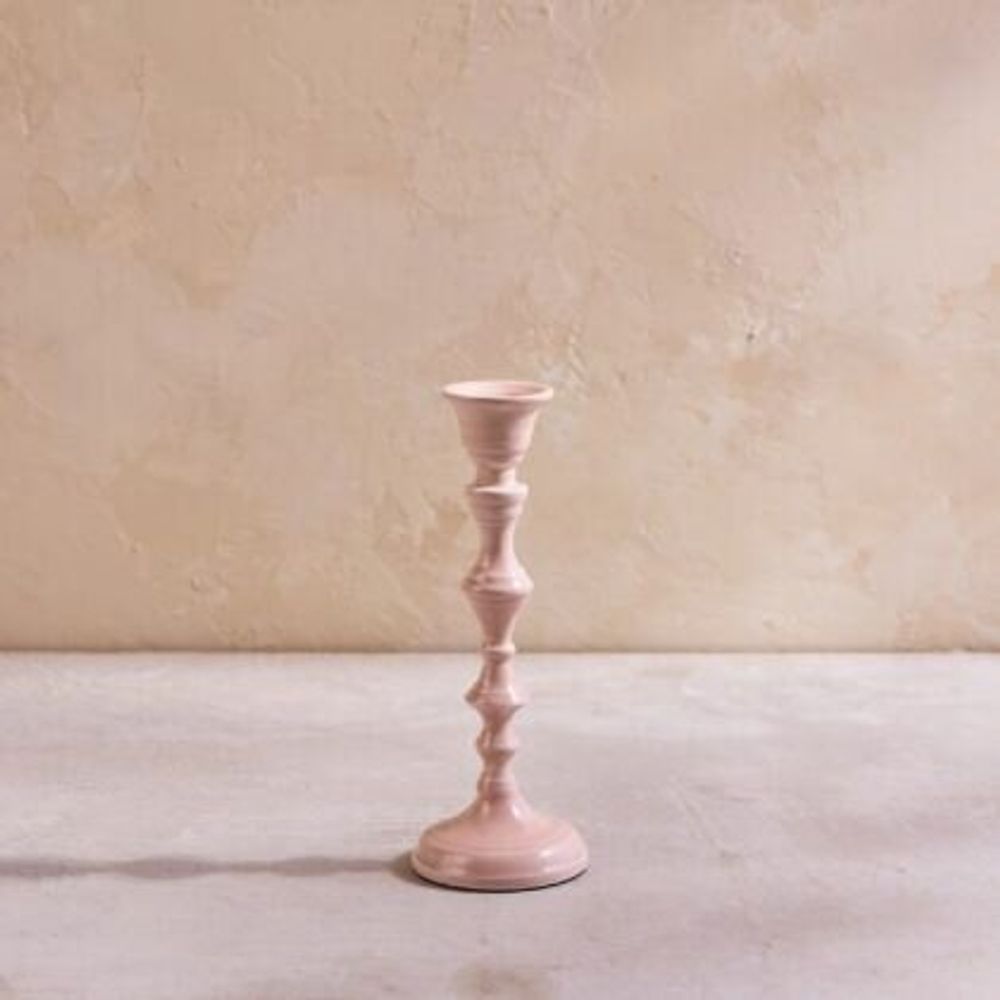 Decorative objects - Rubbed Enamel Candle Holders - BE HOME