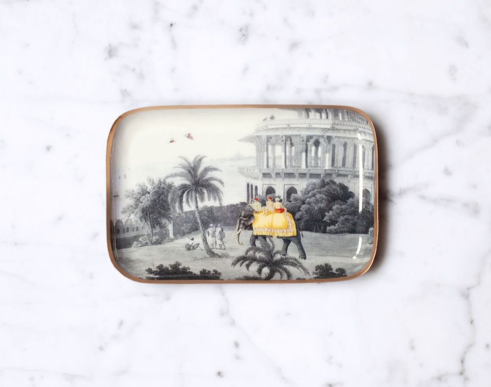 Trays - India enamelled tray - PARADISIO IMAGINARIUM