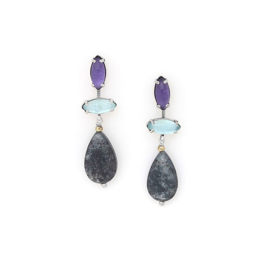 Jewelry - Post earrings with kyanite drop – GOTBORG - NATURE BIJOUX