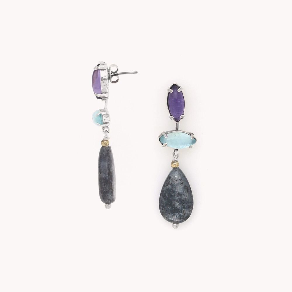 Jewelry - Post earrings with kyanite drop – GOTBORG - NATURE BIJOUX