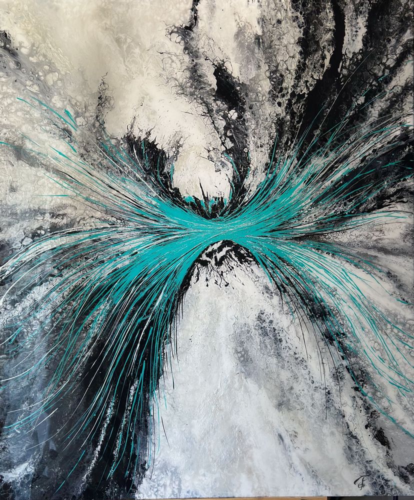 Paintings - Acrylic Resin Painting "Crescendo" - TURIK&ART (KSENIIA TURIK)