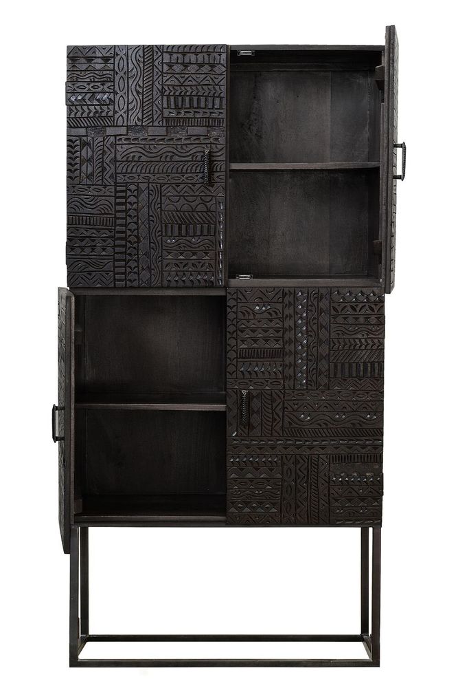 Sideboards - Mango wood display case and metal legs - GINER Y COLOMER