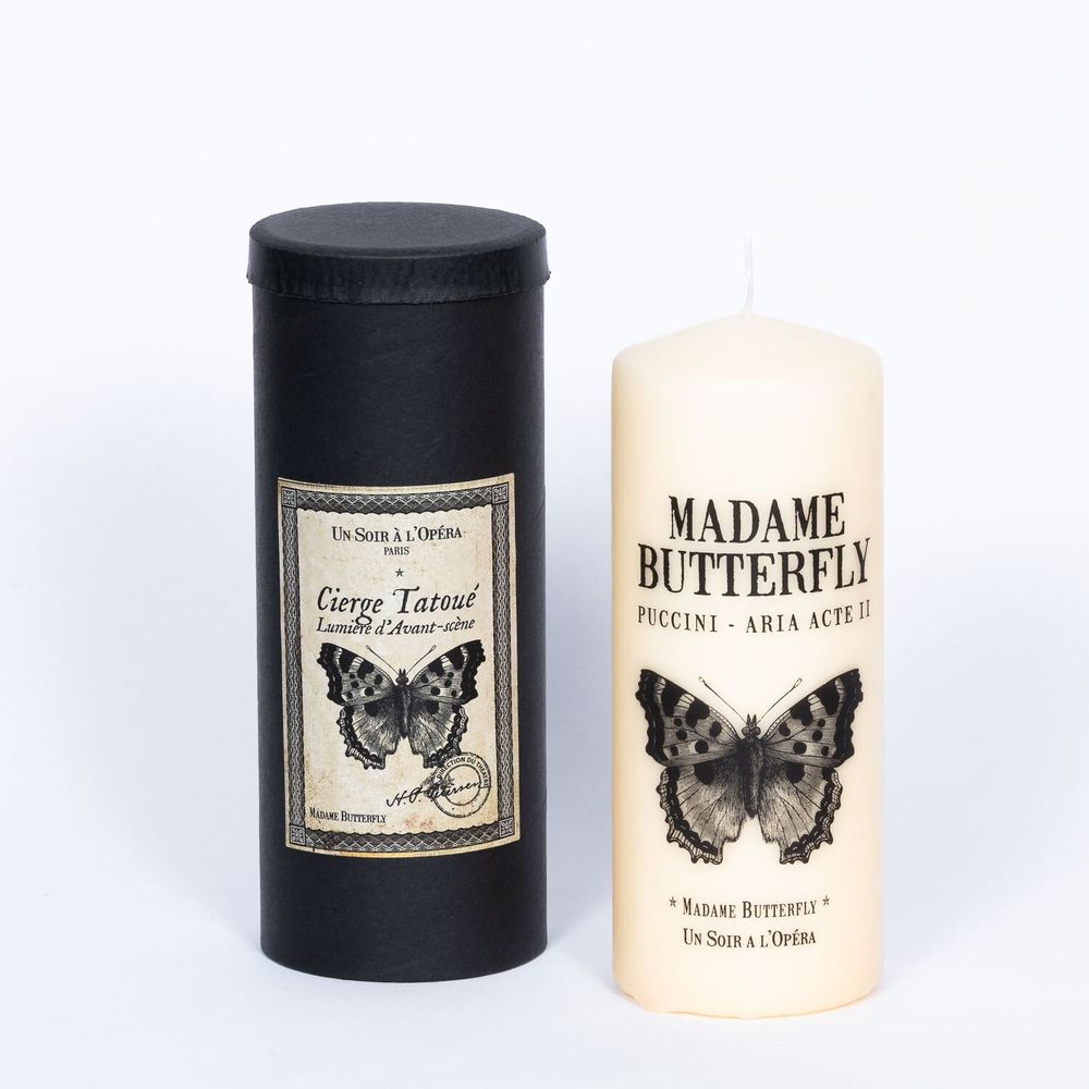 Decorative objects - PILLAR CANDLE - TATTOOED CANDLE - Madama Butterfly - UN SOIR A L'OPERA
