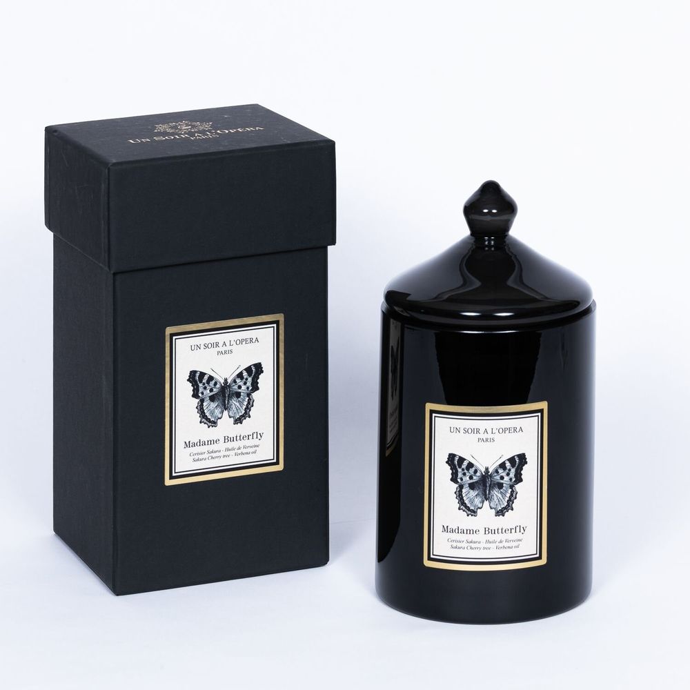 Decorative objects - MADAME BUTTERFLY - SCENTED CANDLE 100% VEGETABLE WAX - 1KG - UN SOIR A L'OPERA