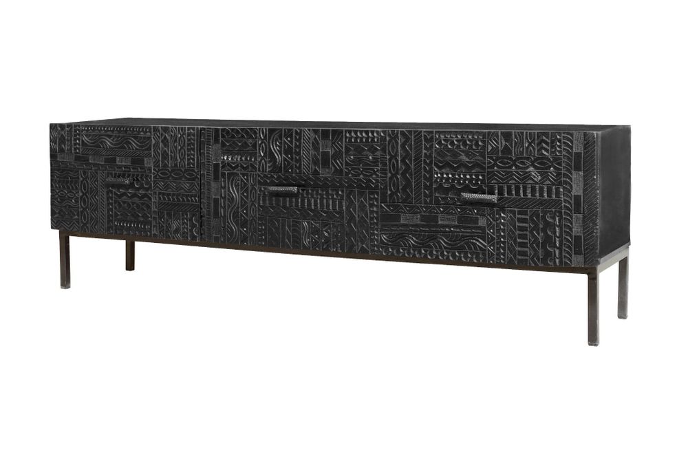 TV stands - TV cabinet in mango wood and metal legs - GINER Y COLOMER