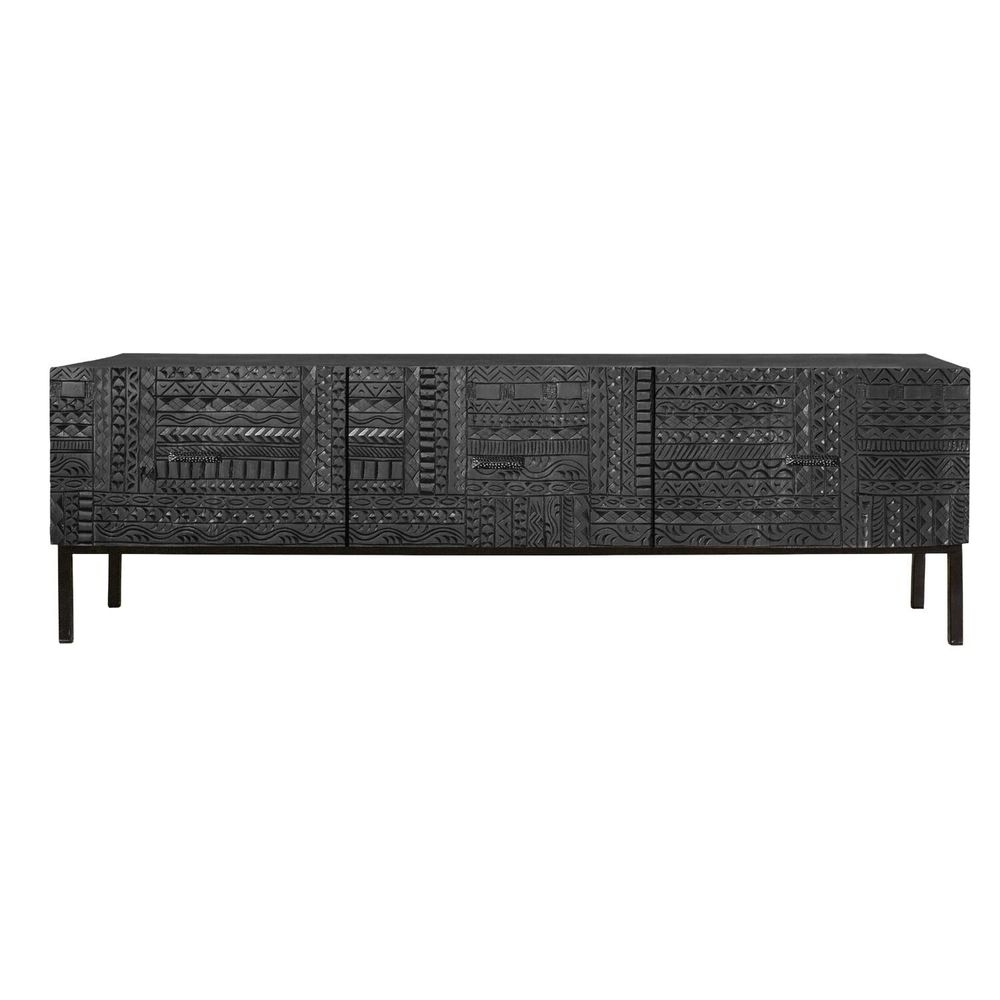 TV stands - TV cabinet in mango wood and metal legs - GINER Y COLOMER