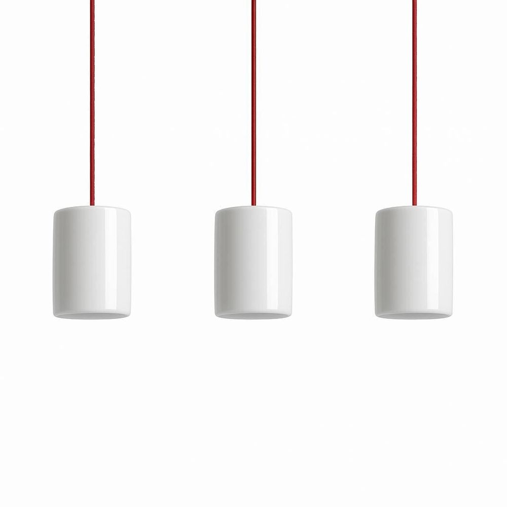 Plafonniers - Ensemble de 3 pièces - Lampe à ampoule cylindrique en verre pour éclai - MOR