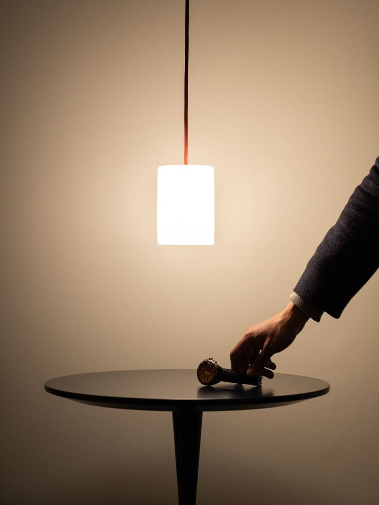 Plafonniers - Ensemble de 3 pièces - Lampe à ampoule cylindrique en verre pour éclai - MOR