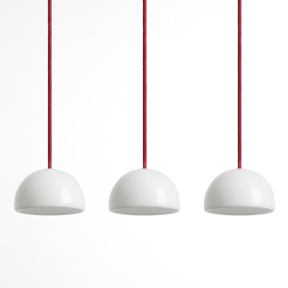 Ceiling lights - Set  3 Pieces  Ambient Lighting Glass Hemisphere Small Bulb Lamp - MOR
