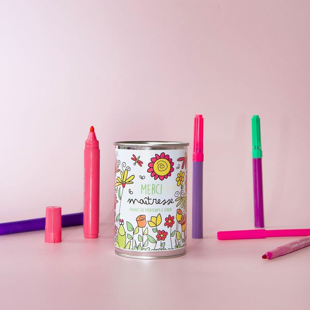 Children's arts and crafts - Sowing kit\" Merci Maîtrise\” made in France - MAUVAISES GRAINES