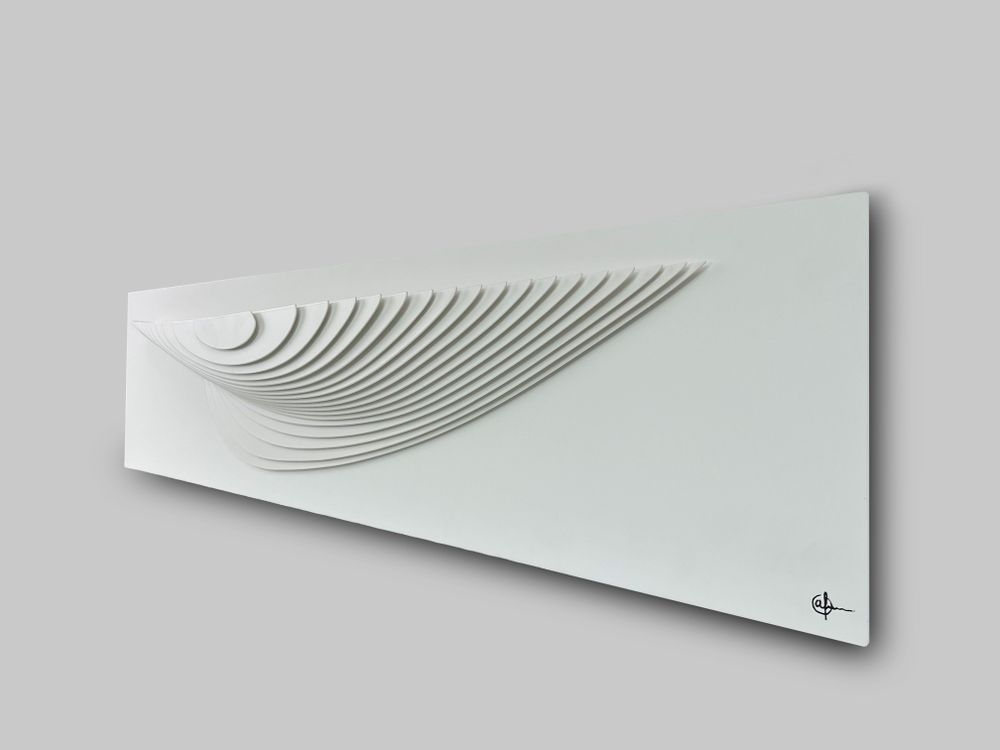 Sculptures, statuettes et miniatures - Sculpture murale PD 02 White-White - ANTOINE F.