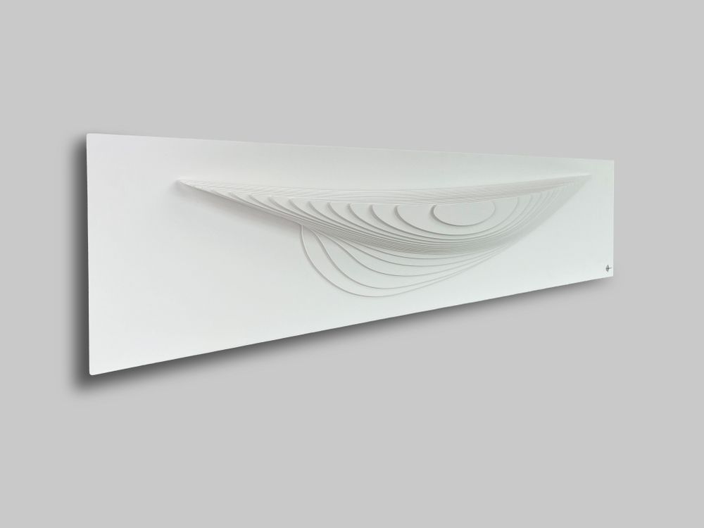 Sculptures, statuettes et miniatures - Sculpture murale PD 02 White-White - ANTOINE F.