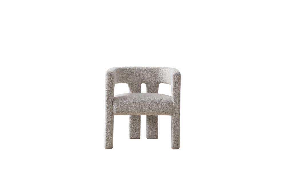 Chairs - TAUPE CURLY 'PORTLAND' CHAIR - FANCY