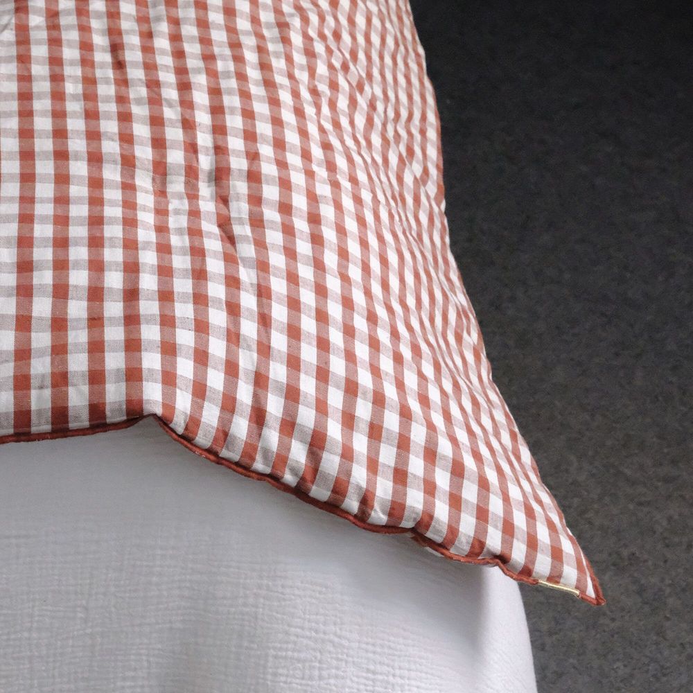 Linge de lit - Edredon vichy en lin et coton - LES PENSIONNAIRES