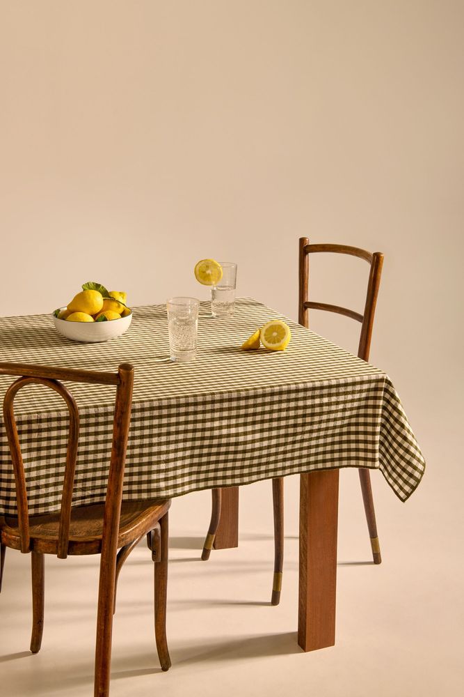 Linge de table textile - Nappe vichy en lin et coton - LES PENSIONNAIRES