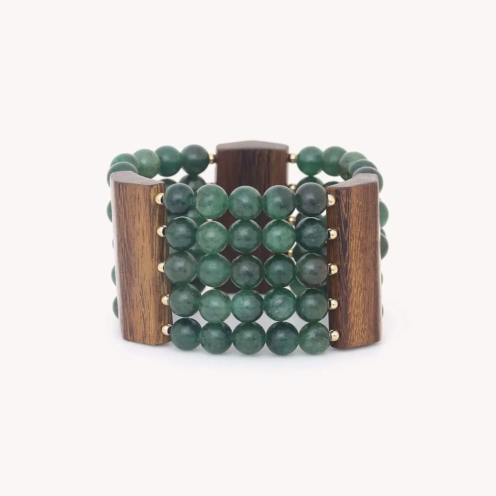 Bijoux - Bracelet extensible 5 rangs - Aventurine - NATURE BIJOUX