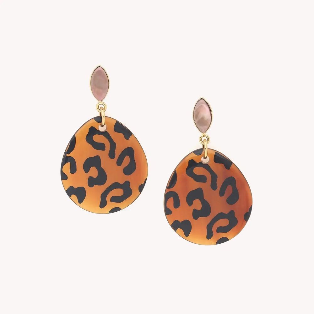 Jewelry - Small animal print post earrings - Jaguar - NATURE BIJOUX