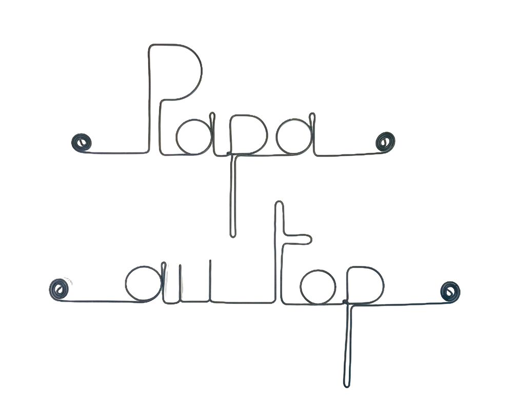 Decorative objects - Wire Wall Decoration\" Dad at the top\ "” - to pin - BIJOUX DE MUR