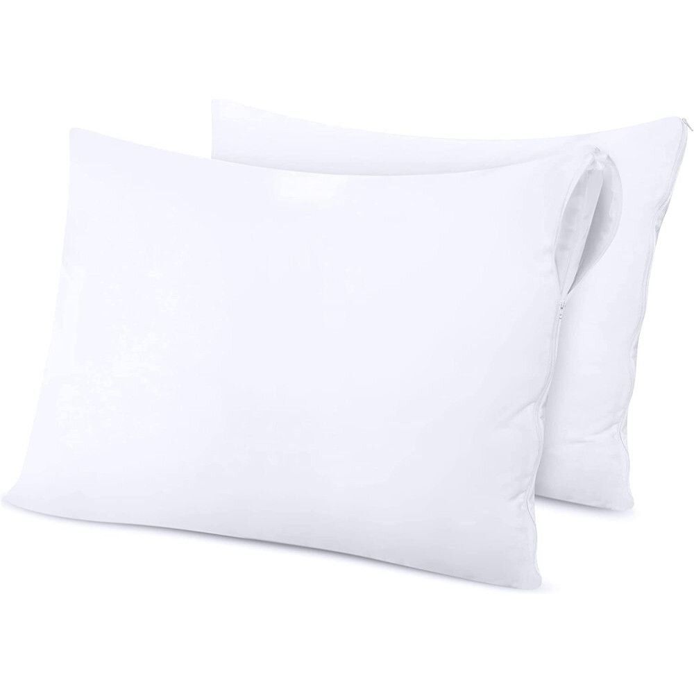 Linge de lit - Lot de 2 Protege Taies Flanelle 100% Coton 50 x 70 cm - COTON PUR