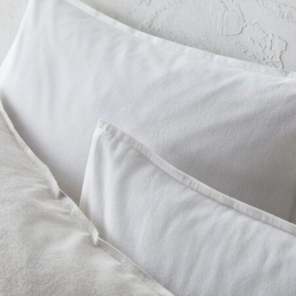 Linge de lit - Lot de 2 Protege Taies Flanelle 100% Coton 50 x 70 cm - COTON PUR