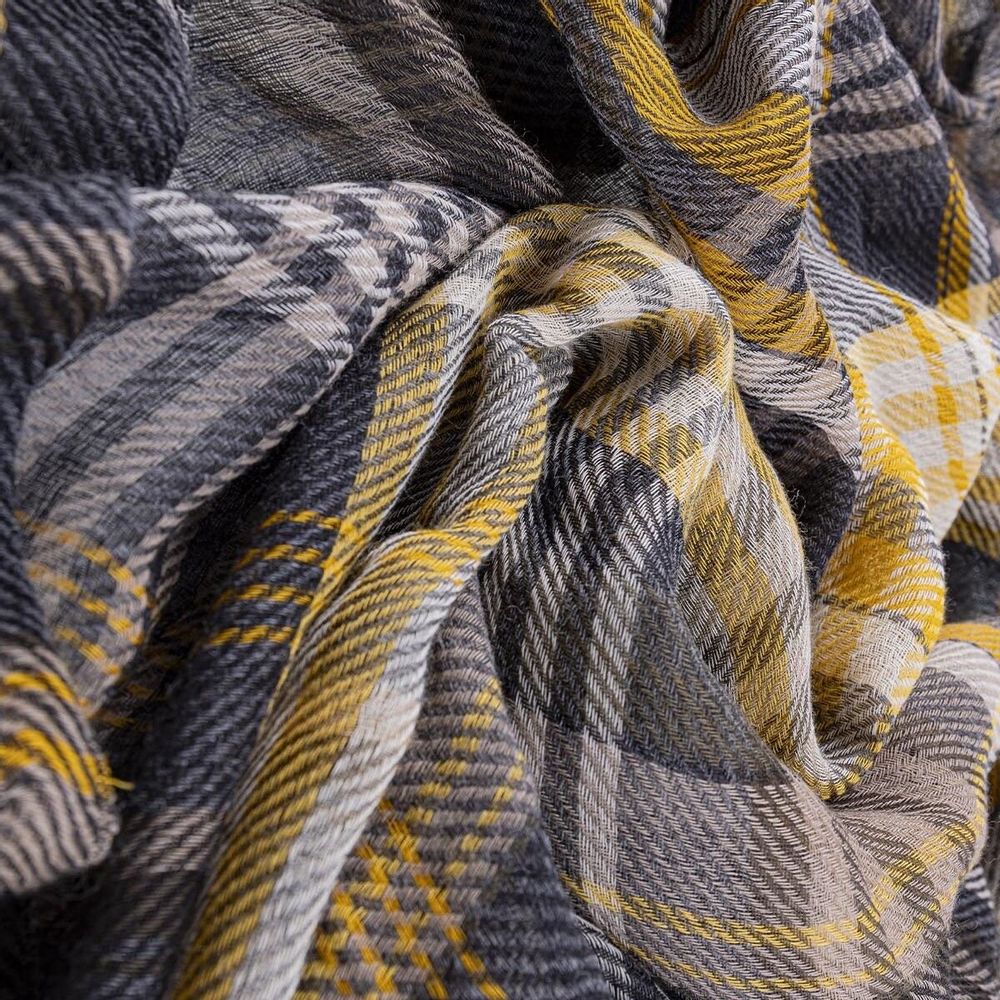 Scarves - LUDO yellow wool scarf - MONSIEUR CHARLI