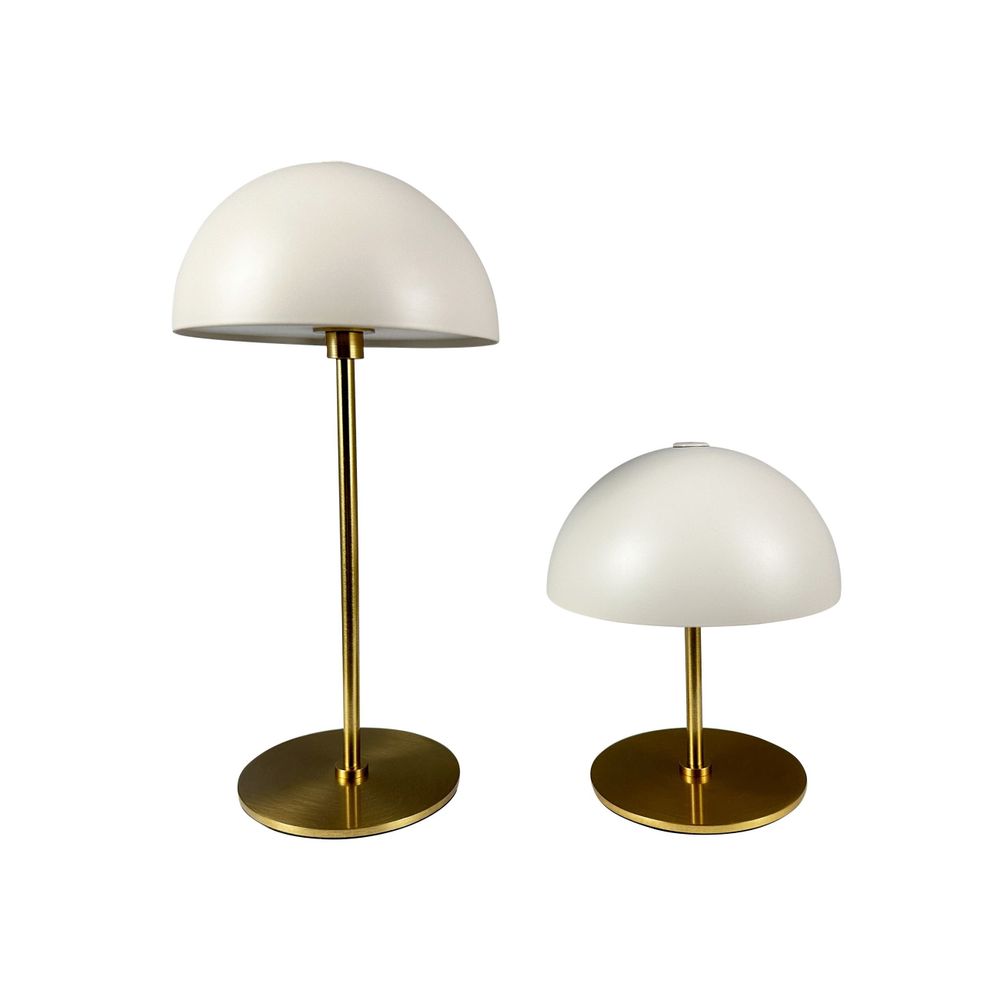 Lampes à poser - Mini-lampe de table LED « ALONG » beige/laiton, boîte de 2 - DYBERG LARSEN