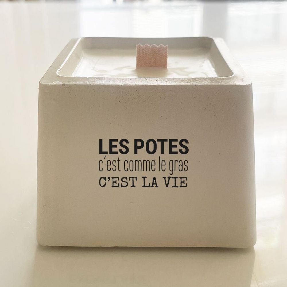 Objets personnalisables - Bougie en béton à message - TOUT EST DIT