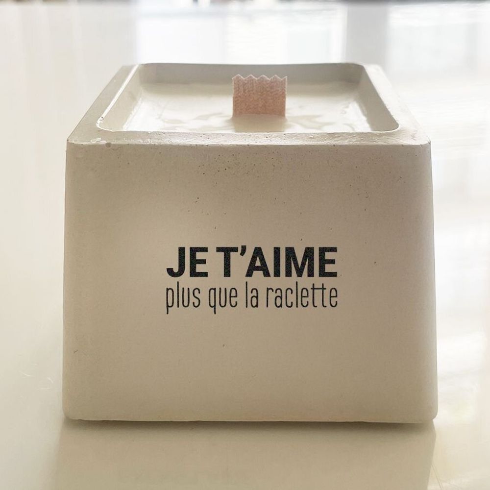 Objets personnalisables - Bougie en béton à message - TOUT EST DIT