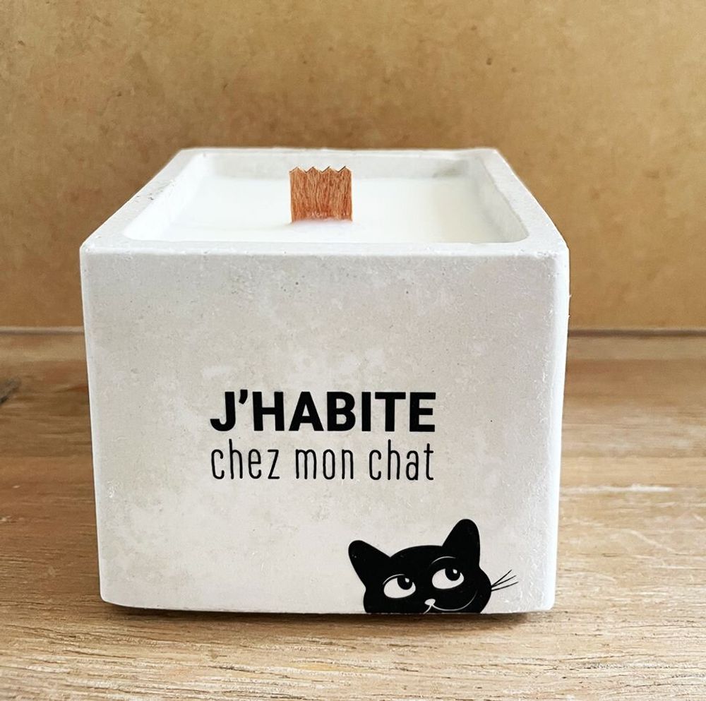 Objets personnalisables - Bougie en béton à message - TOUT EST DIT