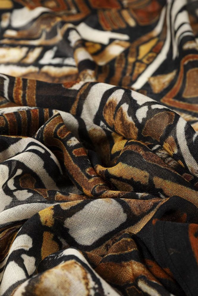 Scarves - GAETAN black wool scarf - MONSIEUR CHARLI