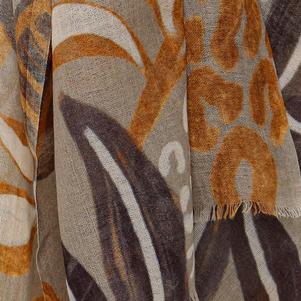 Foulards et écharpes - Foulard en laine et modal PRODIGE ambre - MONSIEUR CHARLI