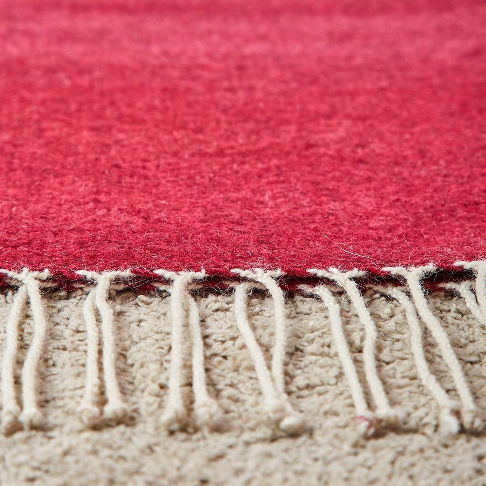 Tapis - Tapis à tisser à pédales en laine rouge dégradé - HUAKAL