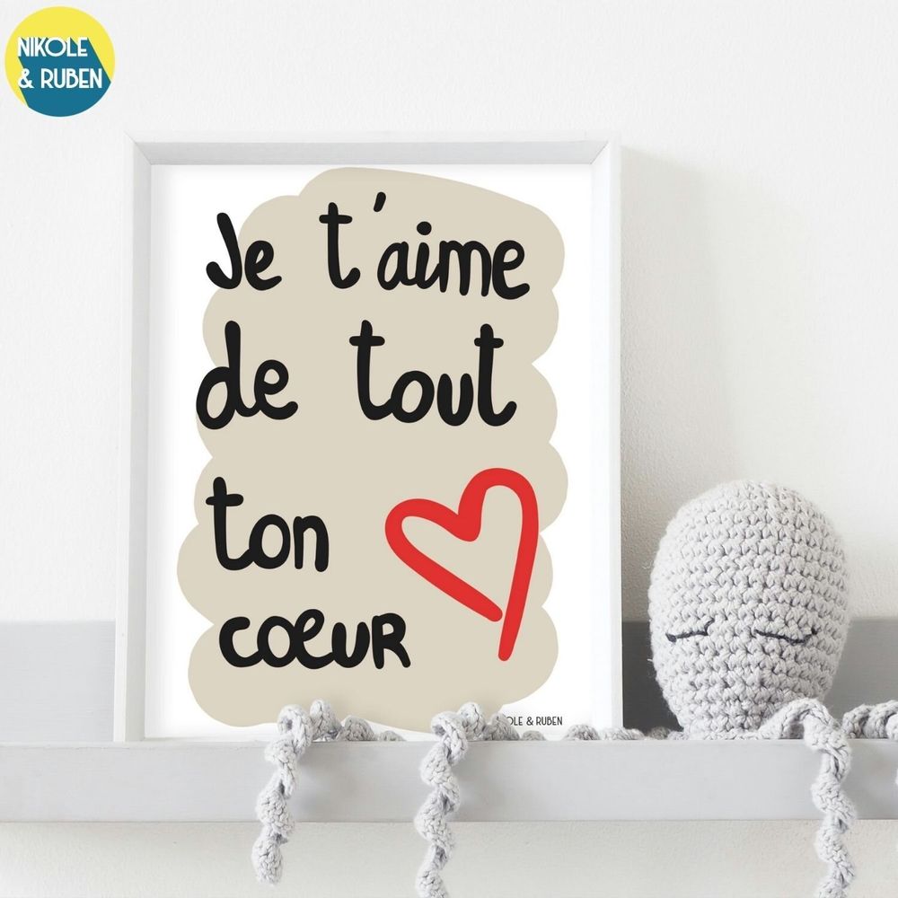 Poster - Je t'aime de tout ton cœur - NIKOLE & RUBEN