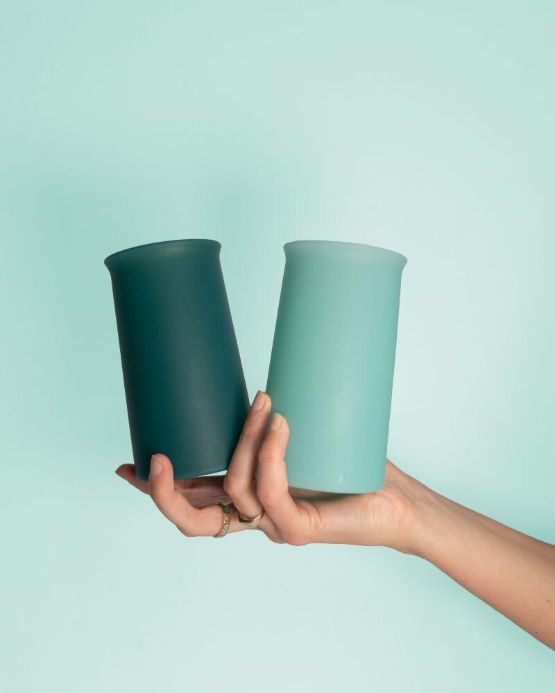 Outdoor pools - STEGG - silicone unbreakable highball glasses - PORTER GREEN