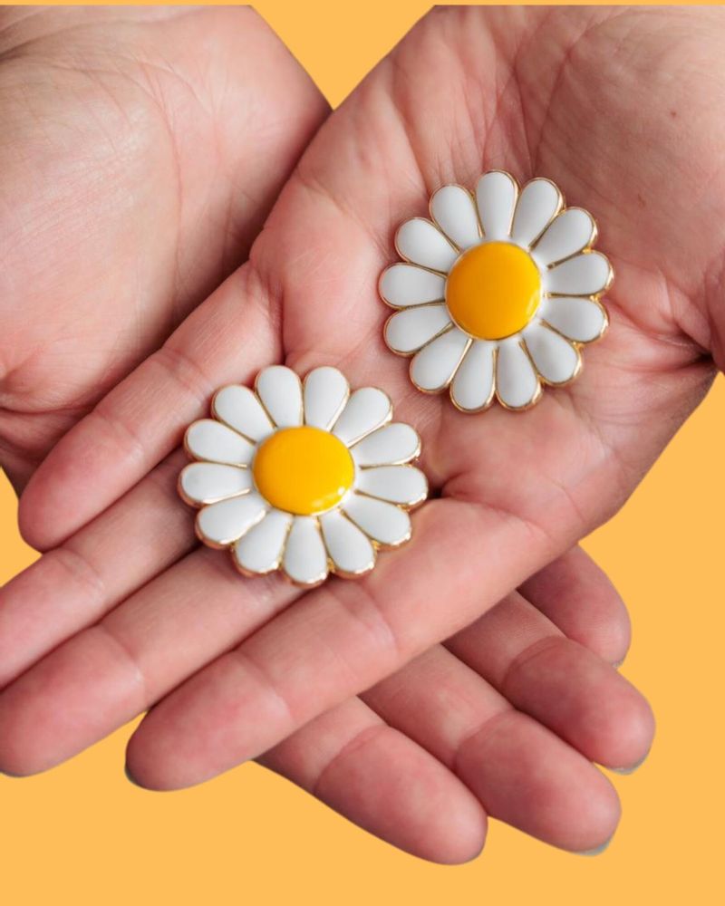 Bijoux - Boucle d'Oreille CLAP - DAISY - pâquerette - bijou - CLAP PARIS