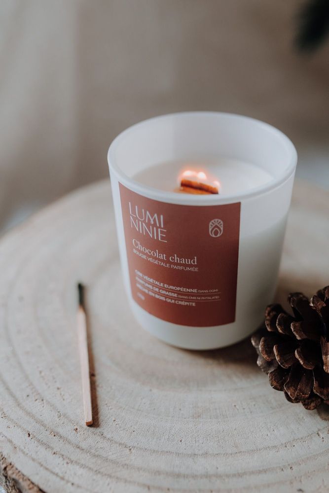 Bougies - Bougie parfumée chocolat chaud - LUMININIE