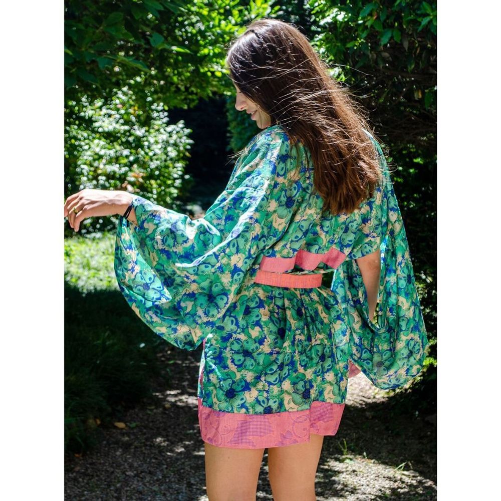 Prêt-à-porter - Kimonos fabriqués à la main à partir de saris d'occasion - I WAS A SARI