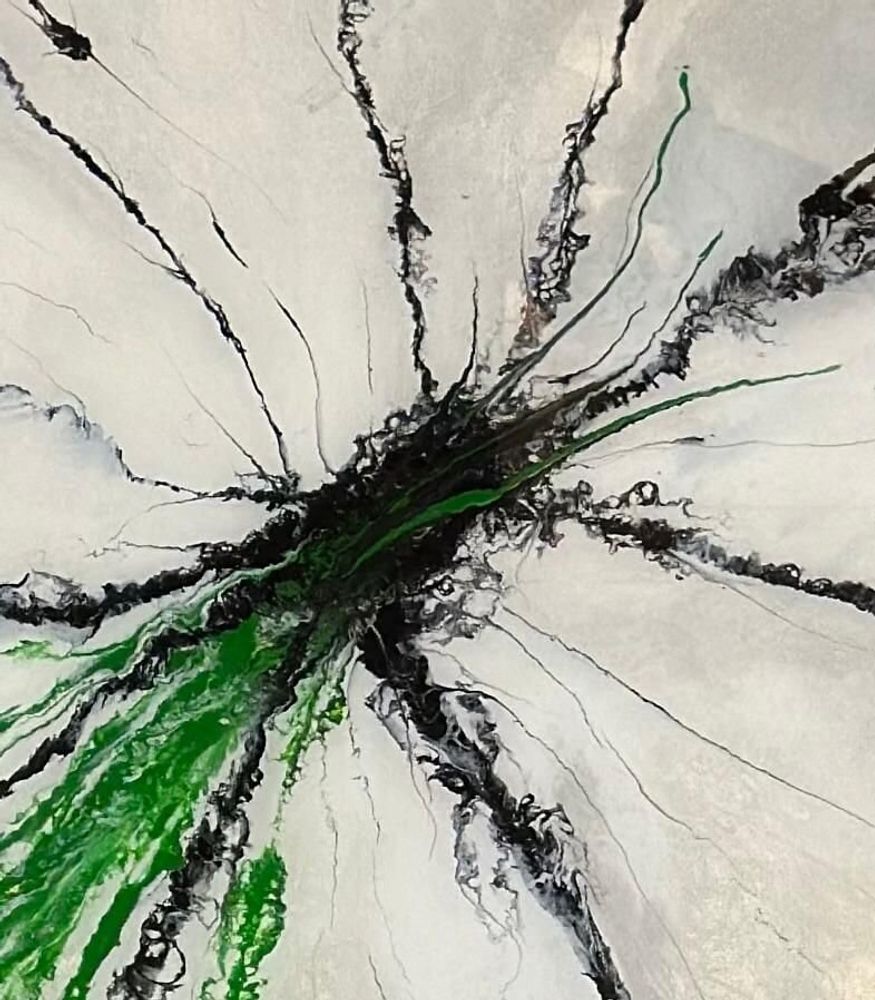 Tableaux - Acrylic Resin Painting Green Light - TURIK&ART (KSENIIA TURIK)