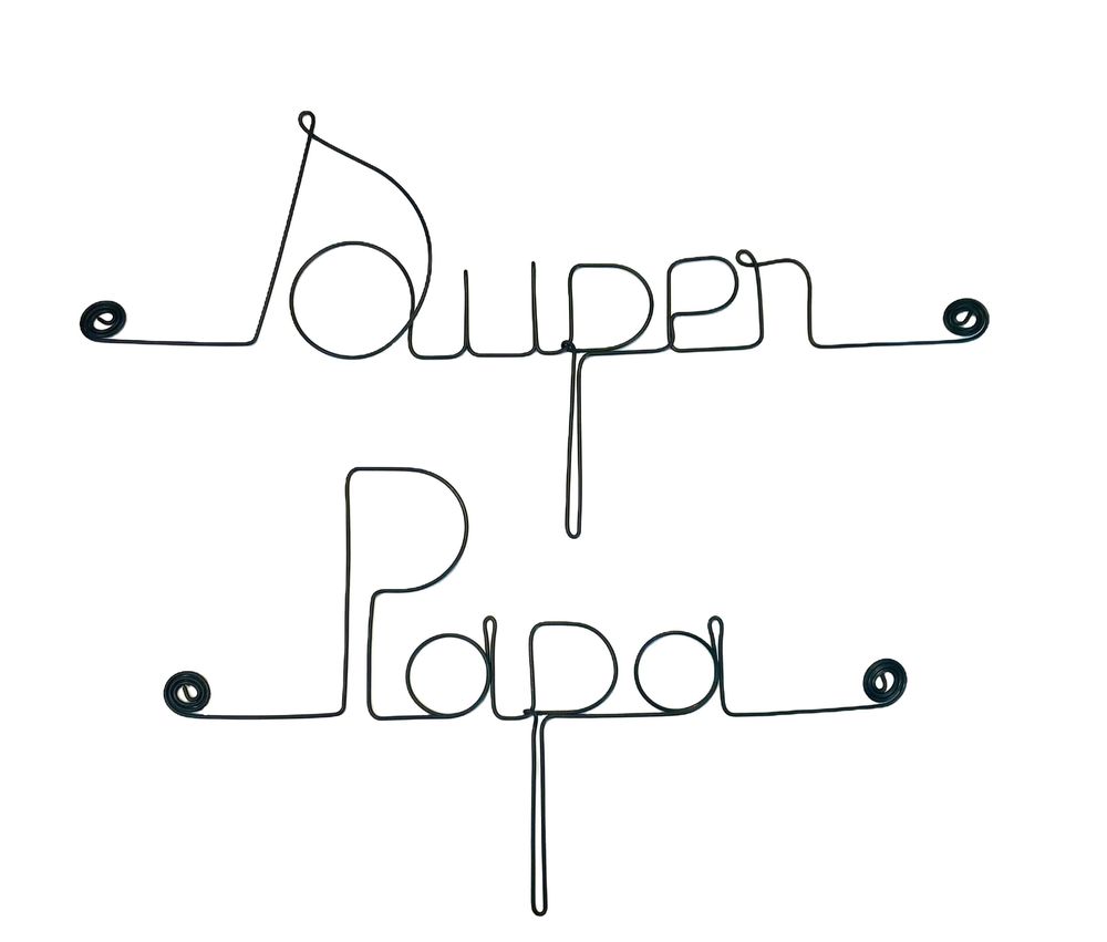Other wall decoration - Wire Wall Decoration\" Super Dad\ "” - to pin - BIJOUX DE MUR